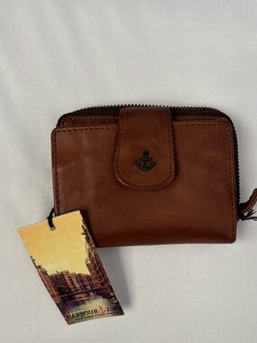 Harbour 2nd Brown Leather Zip & Snap Wallet